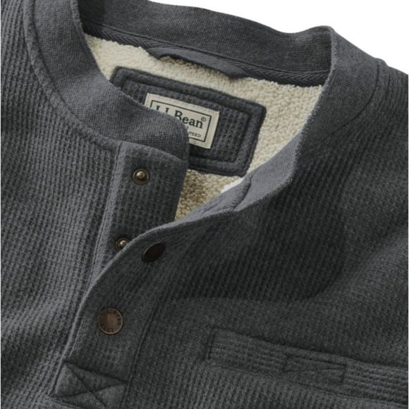 Men's Grey Waffle Fleece Henley‎ - Size XL Tall - Picture 13 of 13